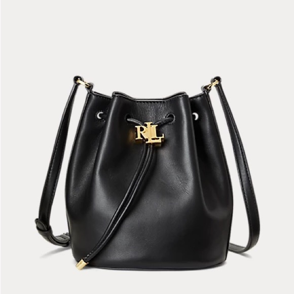 Ralph Lauren Leather Medium Andie Drawstring Bag - Picture 1 of 4